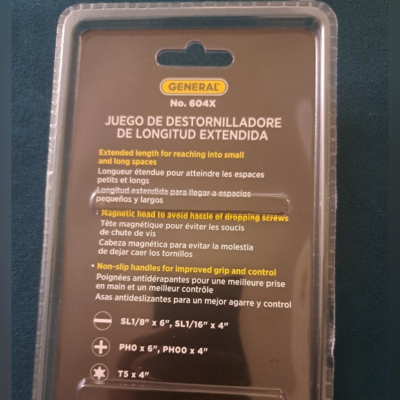 General Extended Length Screwdriver Set - Picture 2 of 2